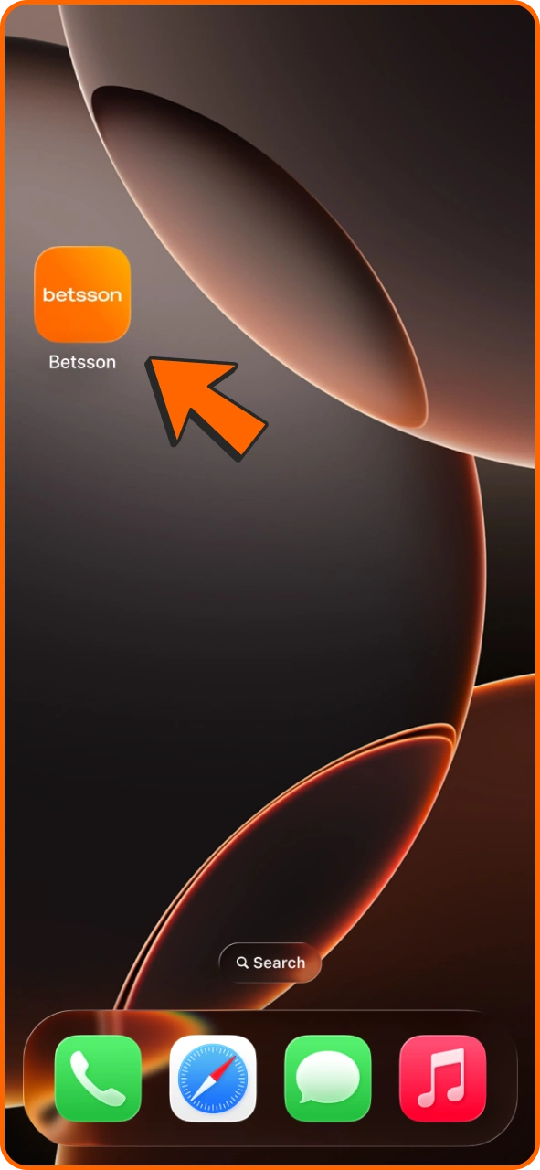 Troverete l'app Betsson per iOS scaricata nella schermata iniziale.