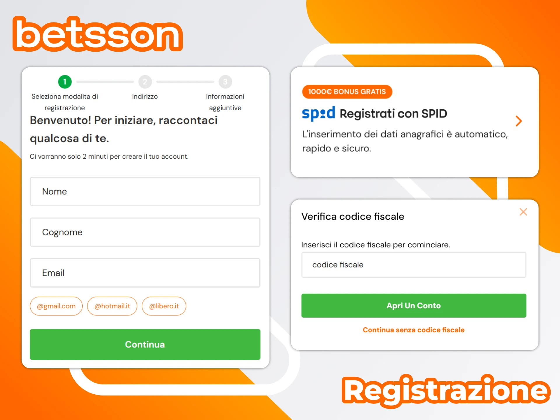 Betsson Registrazione Istruzioni