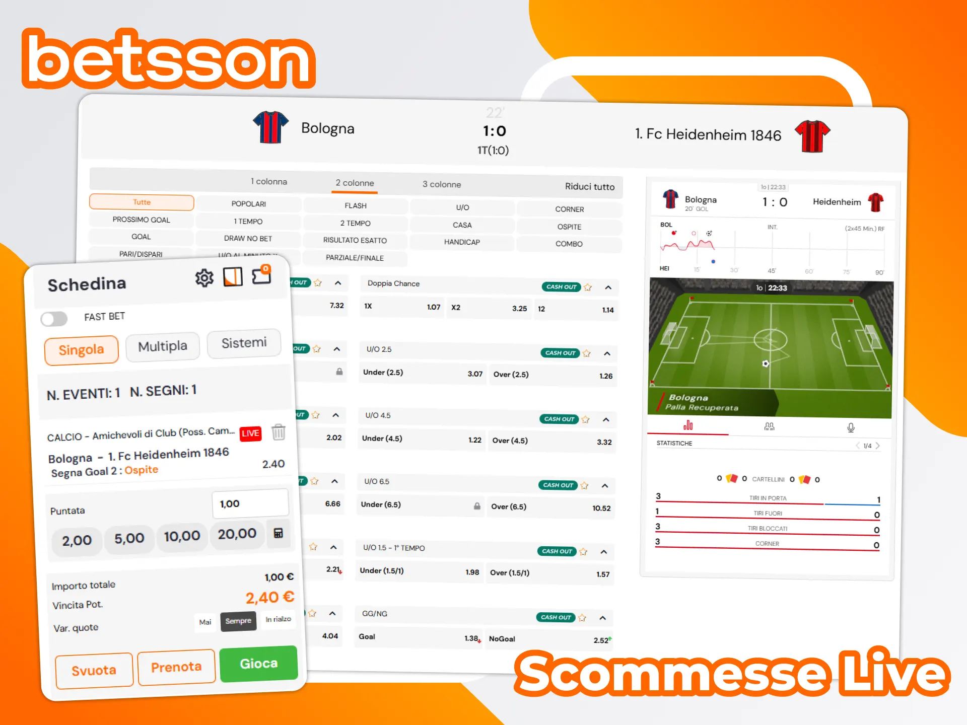 Scommesse Live su Betsson