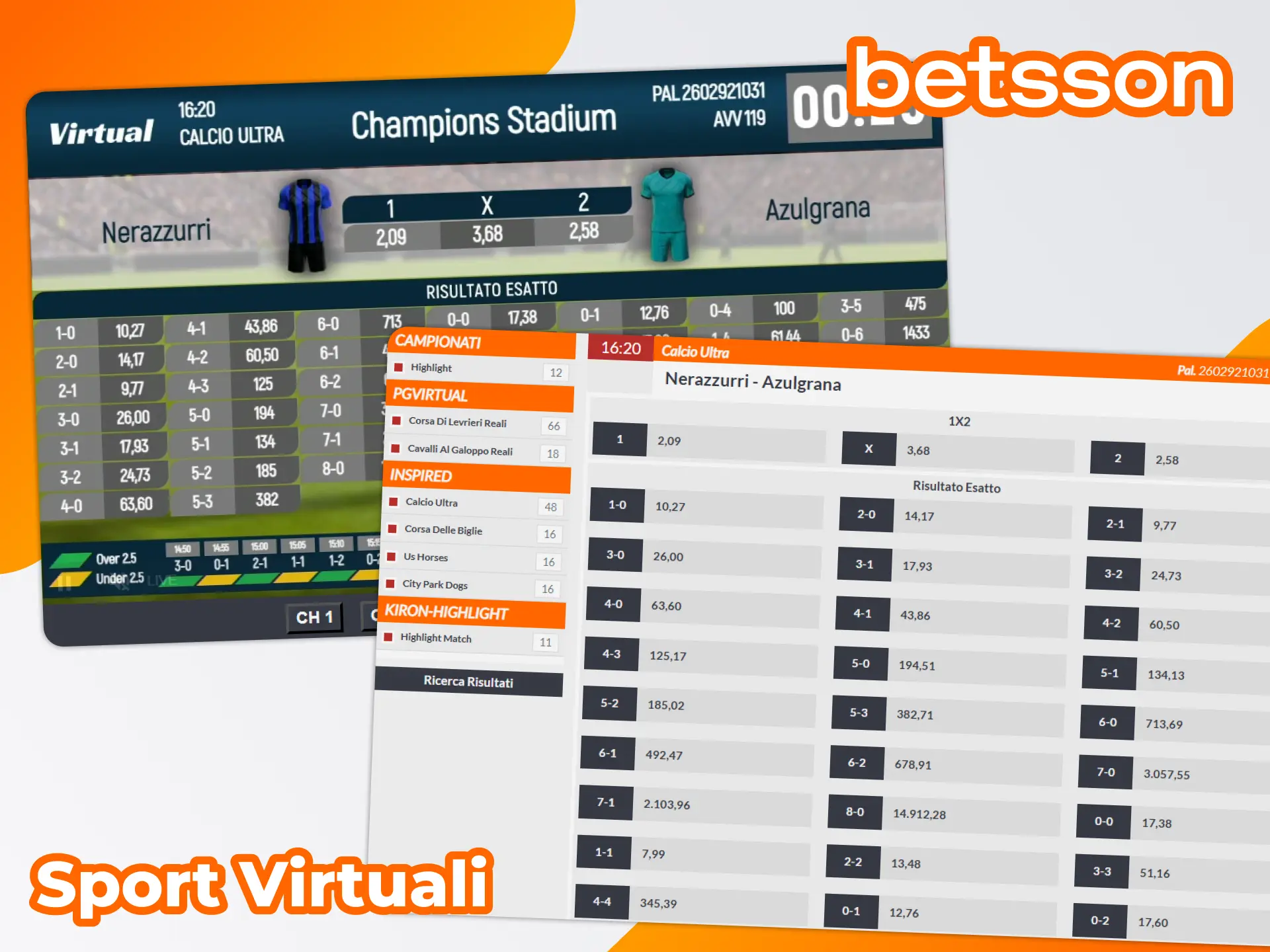 Sport Virtuali su Betsson