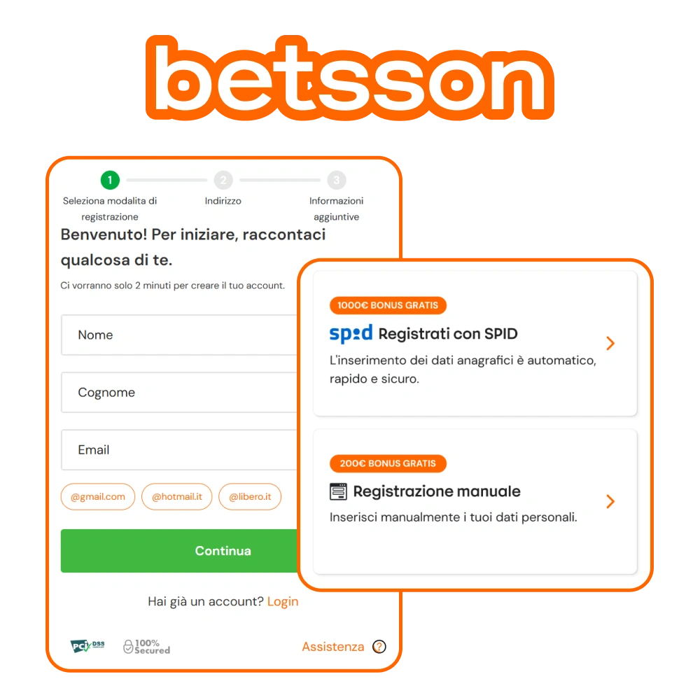 Registrazione e Verifica Account Betsson in Italia